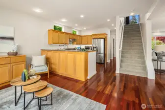 Kitchen with bonus sitting or dining space