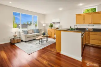 Bonus sitting or dining space off kitchen
