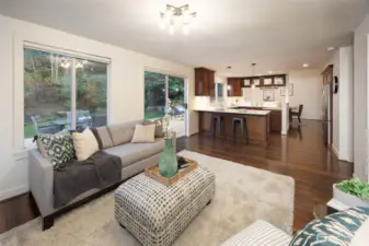 Kitchen & Living Room w/Exterior Access