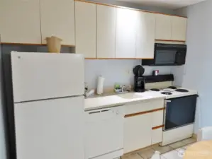 Fully-appointed kitchen.