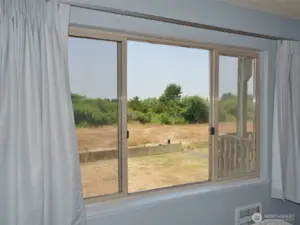 West-facing view from the Bedroom.