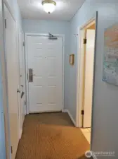 Entry. Owner's Locked Closet is to the left. Bathroom is to the right.