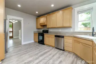 Kitchen features great counter space.