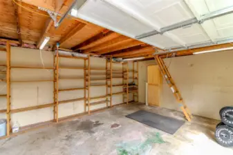 Garage includes storage loft.