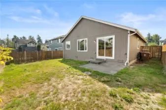 Spacious fully fenced backyard