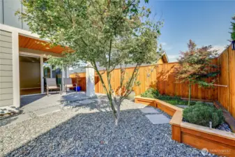 Double sided privacy fence offers additional privacy and sound proofing.