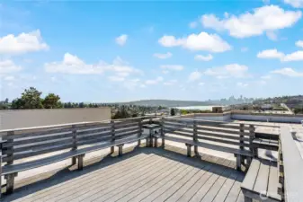Host unforgettable evenings on the rooftop deck with panoramic cityscape as your backdrop