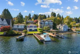 View of home from Lake Washington