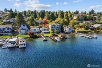 View of home from Lake Washington