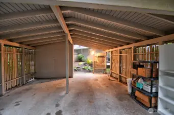 Carport, room for two full size vehicles.