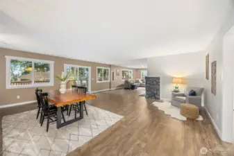 Open concept. Dinning, secondary living and main living room