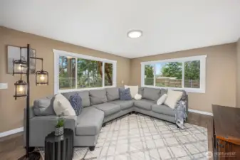 Living room with lots of natural light