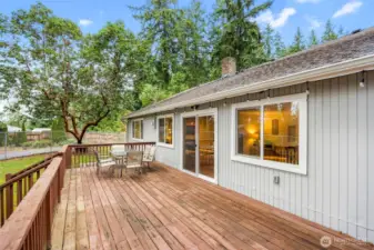 Back porch great for summer BBQ's