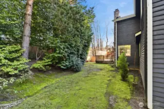Private yard backing to greenbelt great for pets and playtime