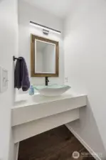 Convenient powder room on the main floor.