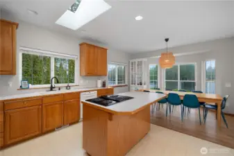 Island in the kitchen