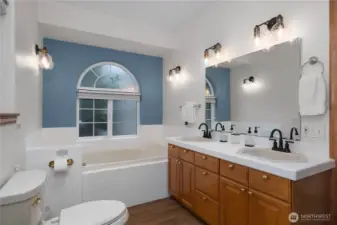 Primary 5 piece bathroom.