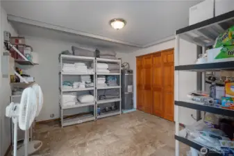 Short term rental dream - extra large storage closet for all essentials and back stock.