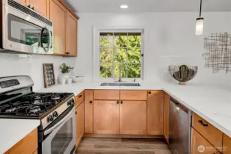 Picturesque views out the kitchen window.