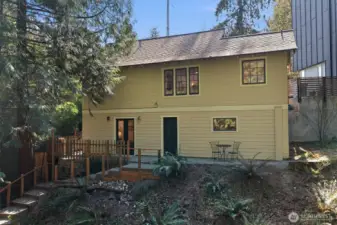 Close up of the backside of the home.