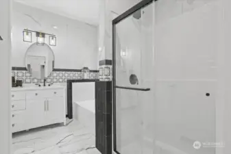 Primary bath with large shower.