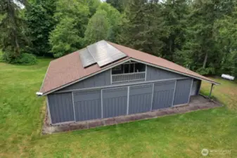Three plane hanger with office space above and laundry room