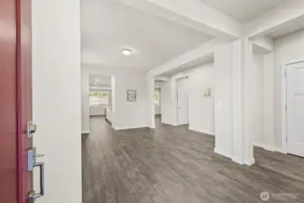 Enter to an Open Concept.