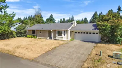 One story home with large, fully fenced lot