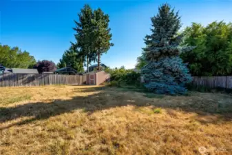 Backyard is fully fenced.