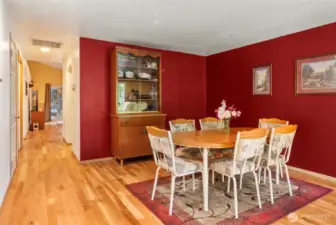 Front room can be used as a formal dining or a second living space.