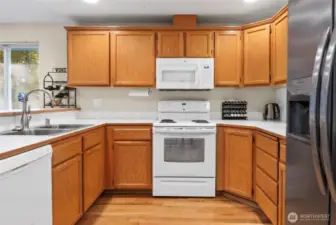 All kitchen appliances stay!
