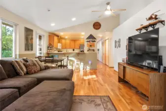 Space for a second eating area and great breakfast bar off the kitchen.