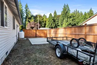 Great spacious RV/boat parking off of your driveway.