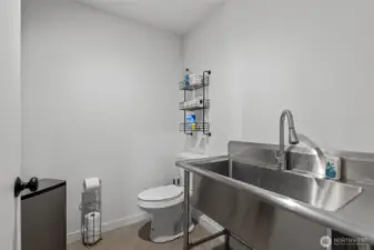1/2 bath in shop.