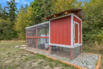 Cute chicken coop stays but not the chickens.