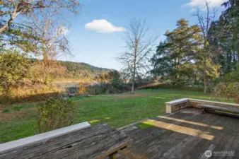 Back Deck looking toward Dock and water view