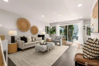 Open & bright living room