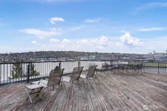 View on the rooftop deck