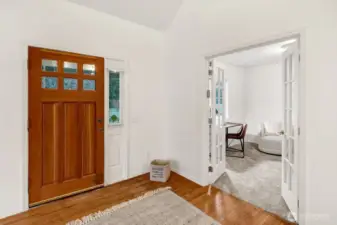 View from entry into office/possible 4th bedroom.