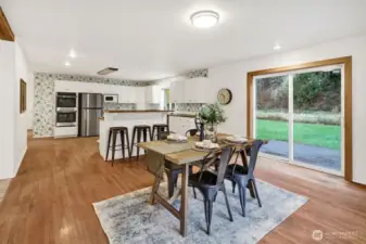 Open dining to kitchen.