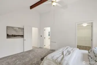 Primary suite with large walk-in closet and full large bath.