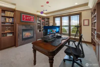 Office with deck