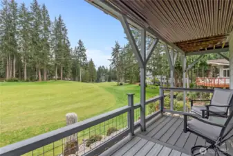 This is the deck downstairs, which has it's own entry. The possibilities down here are endless - caretakers, multi-generational, short-term rental areas - so many possibilities!
