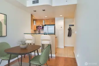 Dining area & kitchen - Virtually Staged