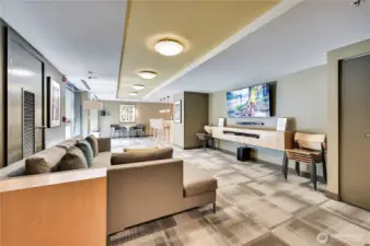 Business center and entertaining area