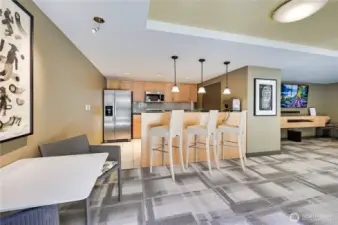 Business center and entertaining area