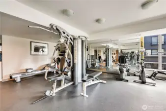 Workout room on second floor