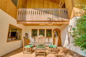 Outdoor patio with shade