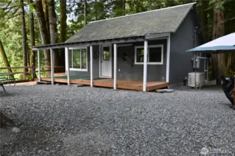 Cabin #2 ~ the Bunkhouse offers rustic charm and a cozy retreat feel.