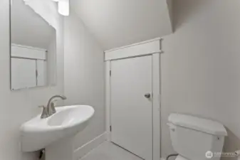 Half bath off kitchen